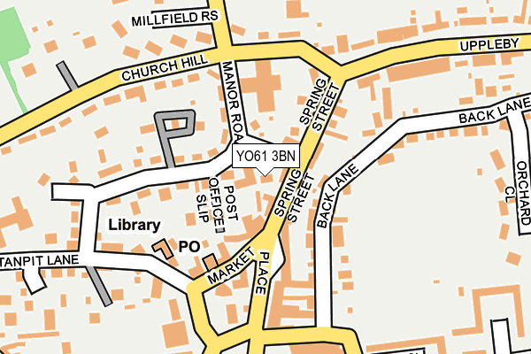YO61 3BN map - OS OpenMap – Local (Ordnance Survey)
