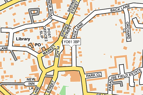 YO61 3BP map - OS OpenMap – Local (Ordnance Survey)