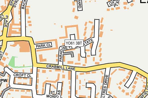 YO61 3BT map - OS OpenMap – Local (Ordnance Survey)