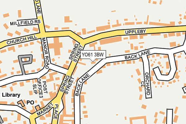 YO61 3BW map - OS OpenMap – Local (Ordnance Survey)