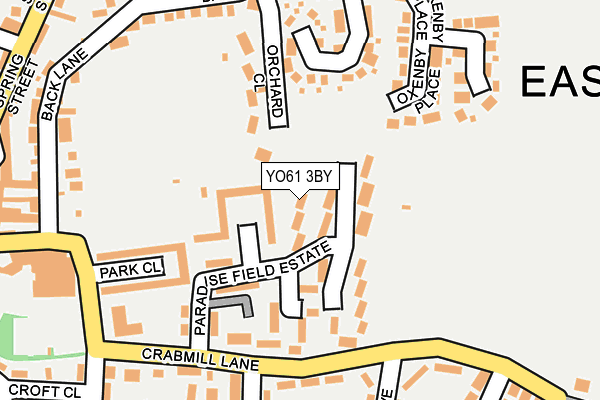 YO61 3BY map - OS OpenMap – Local (Ordnance Survey)