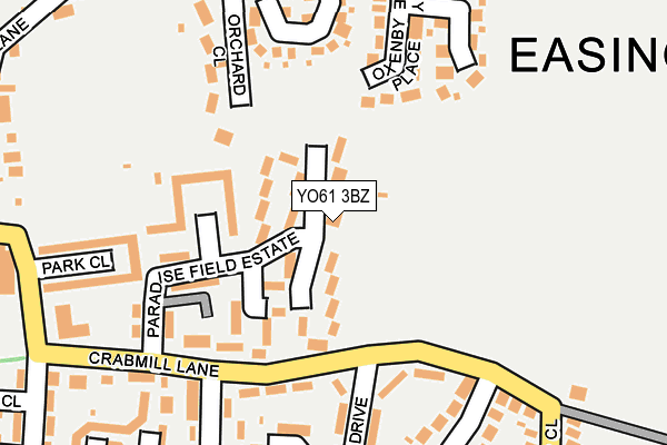 YO61 3BZ map - OS OpenMap – Local (Ordnance Survey)