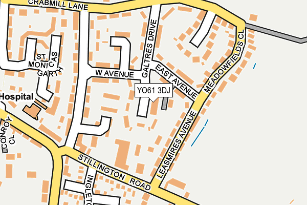 YO61 3DJ map - OS OpenMap – Local (Ordnance Survey)