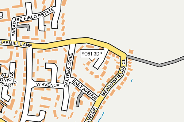 YO61 3DP map - OS OpenMap – Local (Ordnance Survey)