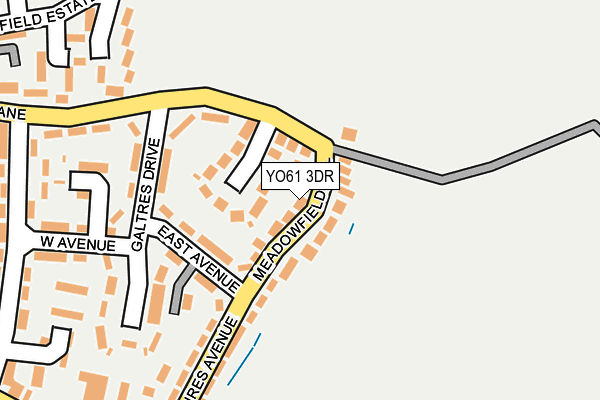 YO61 3DR map - OS OpenMap – Local (Ordnance Survey)