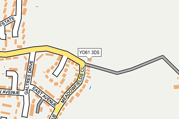 YO61 3DS map - OS OpenMap – Local (Ordnance Survey)