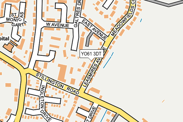 YO61 3DT map - OS OpenMap – Local (Ordnance Survey)