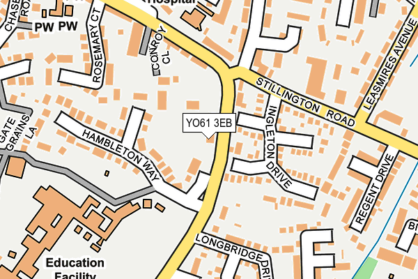 YO61 3EB map - OS OpenMap – Local (Ordnance Survey)
