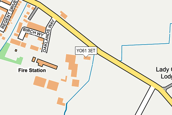 YO61 3ET map - OS OpenMap – Local (Ordnance Survey)