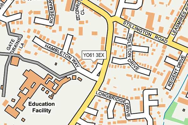 YO61 3EX map - OS OpenMap – Local (Ordnance Survey)