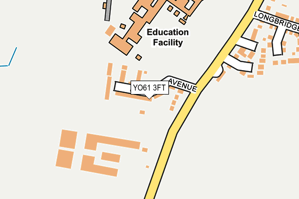 YO61 3FT map - OS OpenMap – Local (Ordnance Survey)