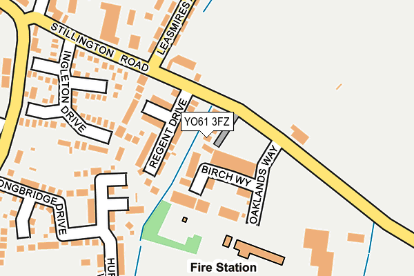 YO61 3FZ map - OS OpenMap – Local (Ordnance Survey)