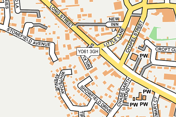 YO61 3GH map - OS OpenMap – Local (Ordnance Survey)