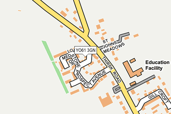 YO61 3GN map - OS OpenMap – Local (Ordnance Survey)
