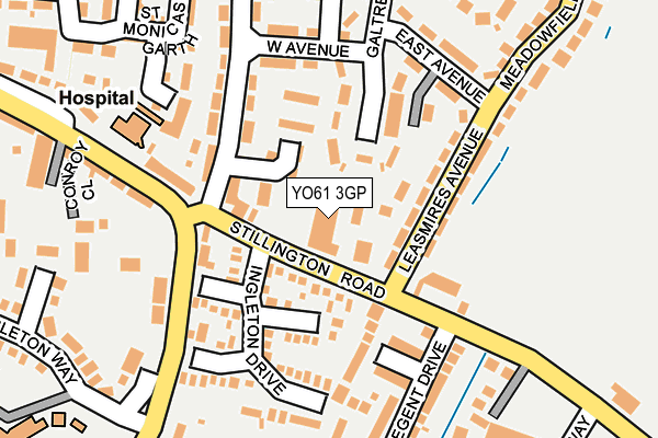 YO61 3GP map - OS OpenMap – Local (Ordnance Survey)