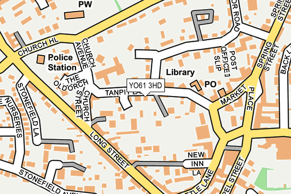 YO61 3HD map - OS OpenMap – Local (Ordnance Survey)