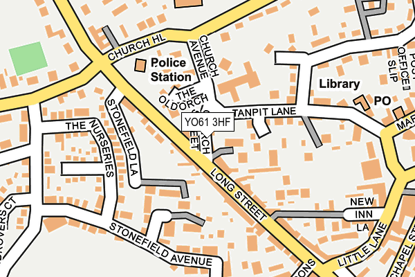 YO61 3HF map - OS OpenMap – Local (Ordnance Survey)