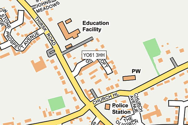YO61 3HH map - OS OpenMap – Local (Ordnance Survey)