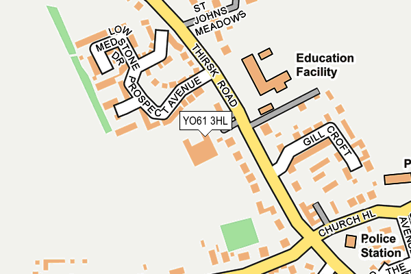 YO61 3HL map - OS OpenMap – Local (Ordnance Survey)