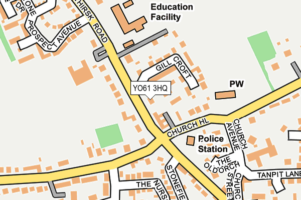 YO61 3HQ map - OS OpenMap – Local (Ordnance Survey)