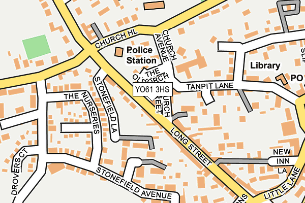 YO61 3HS map - OS OpenMap – Local (Ordnance Survey)