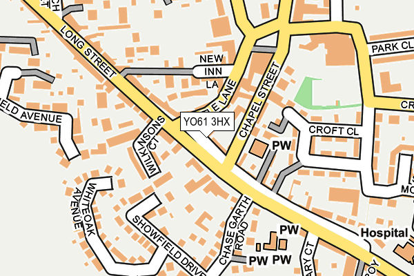 YO61 3HX map - OS OpenMap – Local (Ordnance Survey)