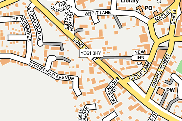 YO61 3HY map - OS OpenMap – Local (Ordnance Survey)