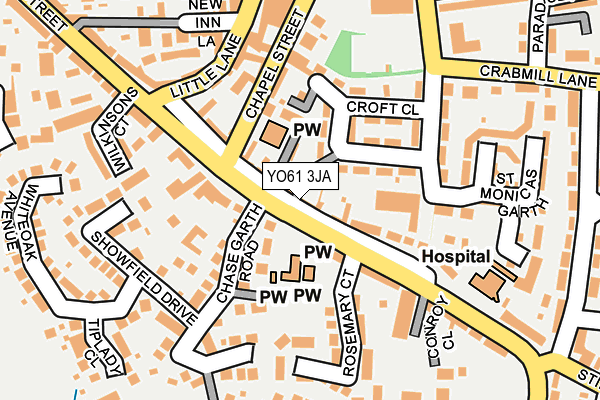 YO61 3JA map - OS OpenMap – Local (Ordnance Survey)