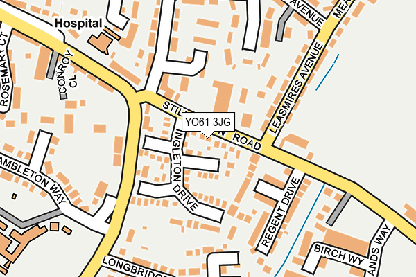 YO61 3JG map - OS OpenMap – Local (Ordnance Survey)