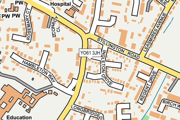YO61 3JH map - OS OpenMap – Local (Ordnance Survey)