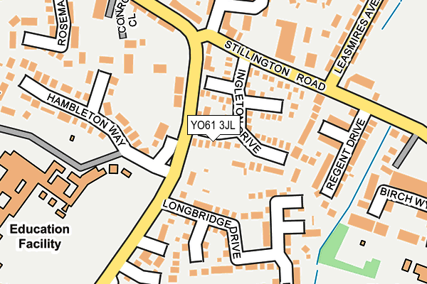 YO61 3JL map - OS OpenMap – Local (Ordnance Survey)