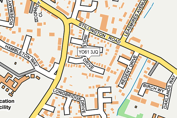 YO61 3JQ map - OS OpenMap – Local (Ordnance Survey)