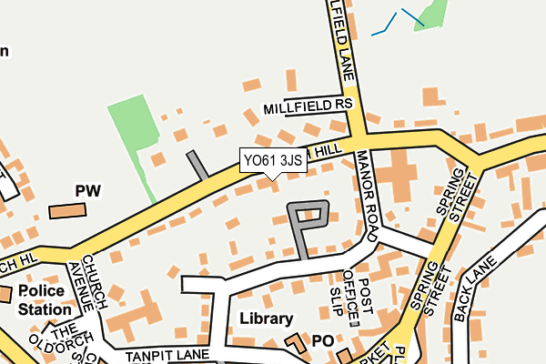 YO61 3JS map - OS OpenMap – Local (Ordnance Survey)