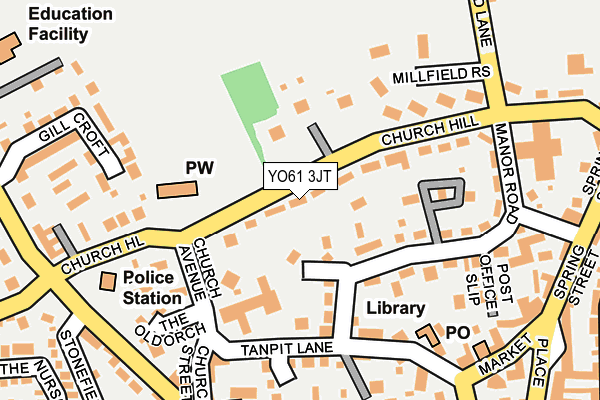 YO61 3JT map - OS OpenMap – Local (Ordnance Survey)
