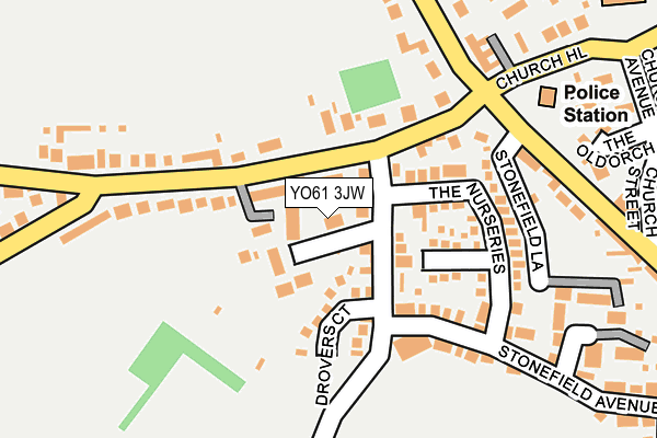 YO61 3JW map - OS OpenMap – Local (Ordnance Survey)