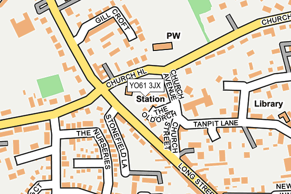 YO61 3JX map - OS OpenMap – Local (Ordnance Survey)