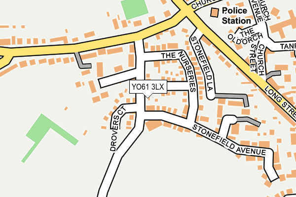 YO61 3LX map - OS OpenMap – Local (Ordnance Survey)