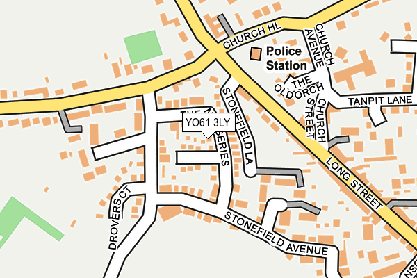 YO61 3LY map - OS OpenMap – Local (Ordnance Survey)