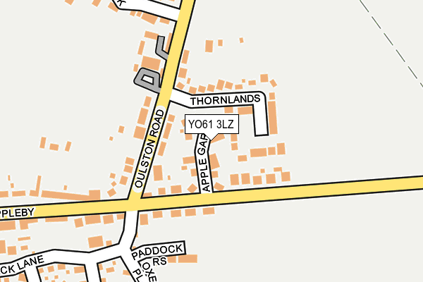 YO61 3LZ map - OS OpenMap – Local (Ordnance Survey)