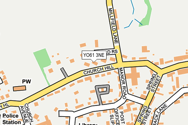 YO61 3NE map - OS OpenMap – Local (Ordnance Survey)