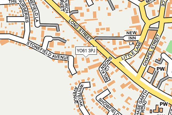 YO61 3PJ map - OS OpenMap – Local (Ordnance Survey)