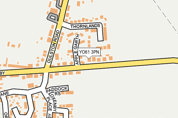 YO61 3PN map - OS OpenMap – Local (Ordnance Survey)