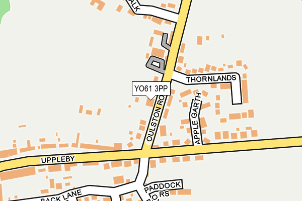YO61 3PP map - OS OpenMap – Local (Ordnance Survey)