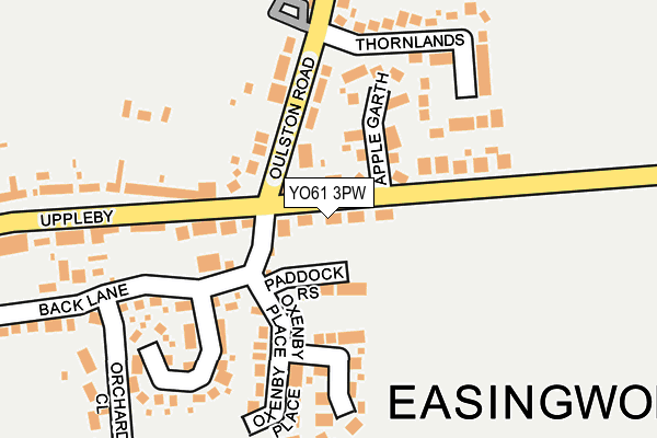 YO61 3PW map - OS OpenMap – Local (Ordnance Survey)