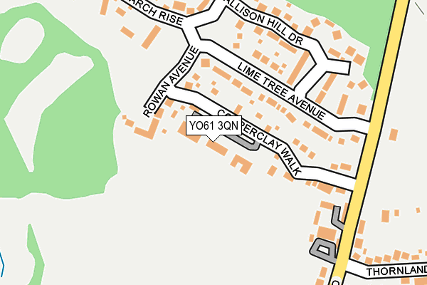 YO61 3QN map - OS OpenMap – Local (Ordnance Survey)