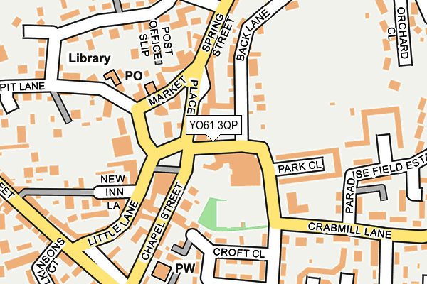 YO61 3QP map - OS OpenMap – Local (Ordnance Survey)