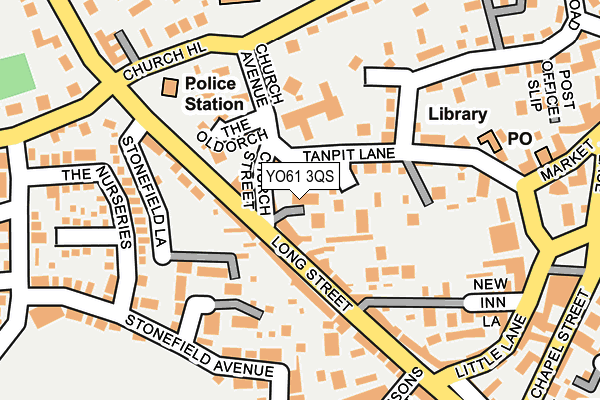 YO61 3QS map - OS OpenMap – Local (Ordnance Survey)