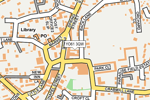 YO61 3QW map - OS OpenMap – Local (Ordnance Survey)