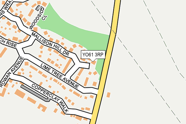 YO61 3RP map - OS OpenMap – Local (Ordnance Survey)