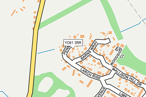 YO61 3RR map - OS OpenMap – Local (Ordnance Survey)